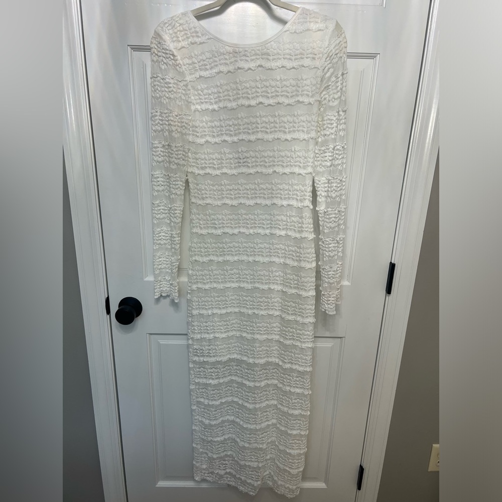 SHEIN VCAY Solid Lace Bodycon Dress - Picture 12 of 14